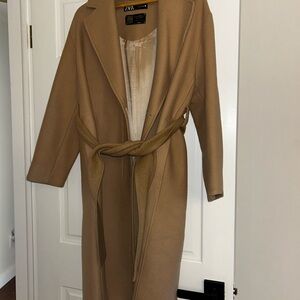 Zara Camel Belted Coat